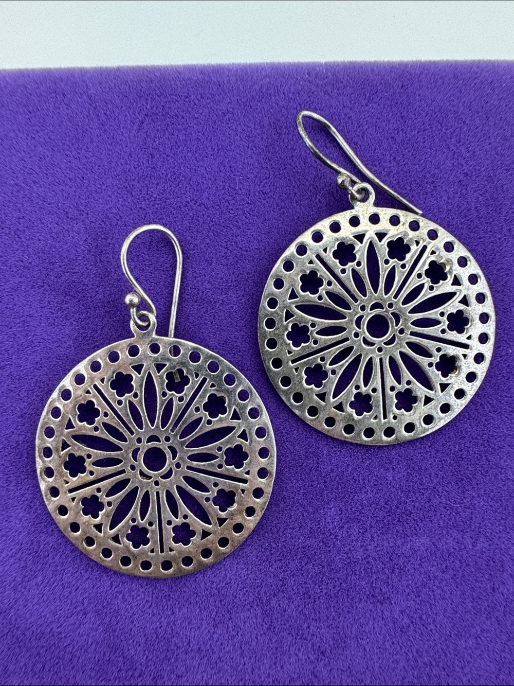 💛 Classic 925 Filigree Round Dangle Earrings
